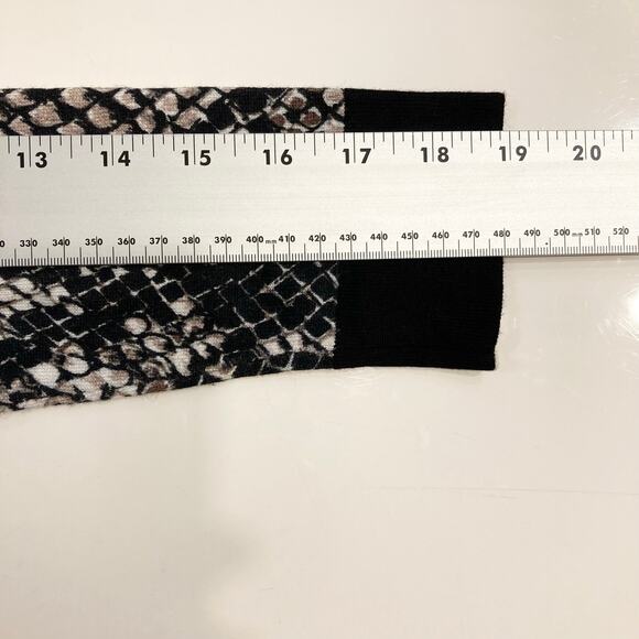 NWOT KAREN MILLEN Cardigan US XS Snakeskin-Print Shiny-Silver-Button-Up Long-Slv - Picture 10 of 10